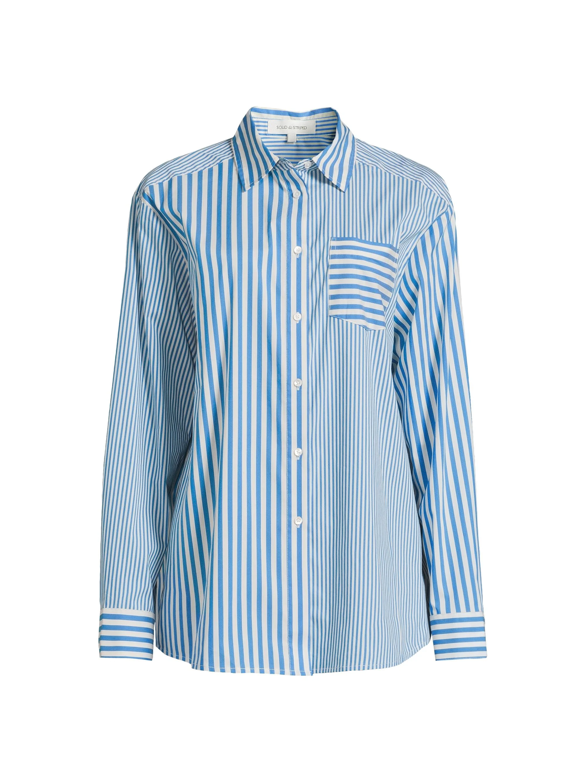 Women's Avril Striped Poplin Shirt - Cosmic Blue - 1