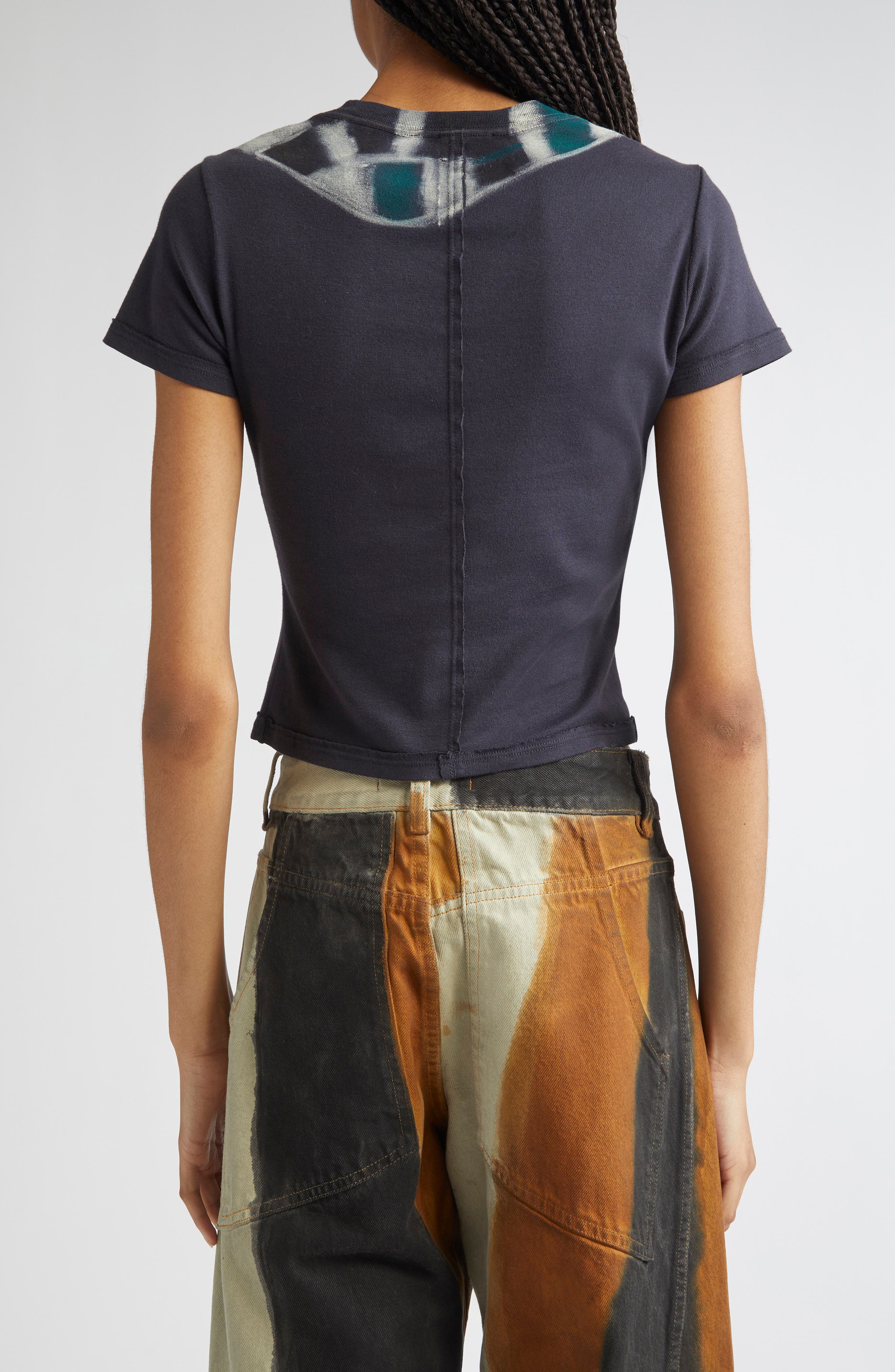 Eckhaus Latta Lapped Rib Baby Tee in Porcupine at Nordstrom - 3