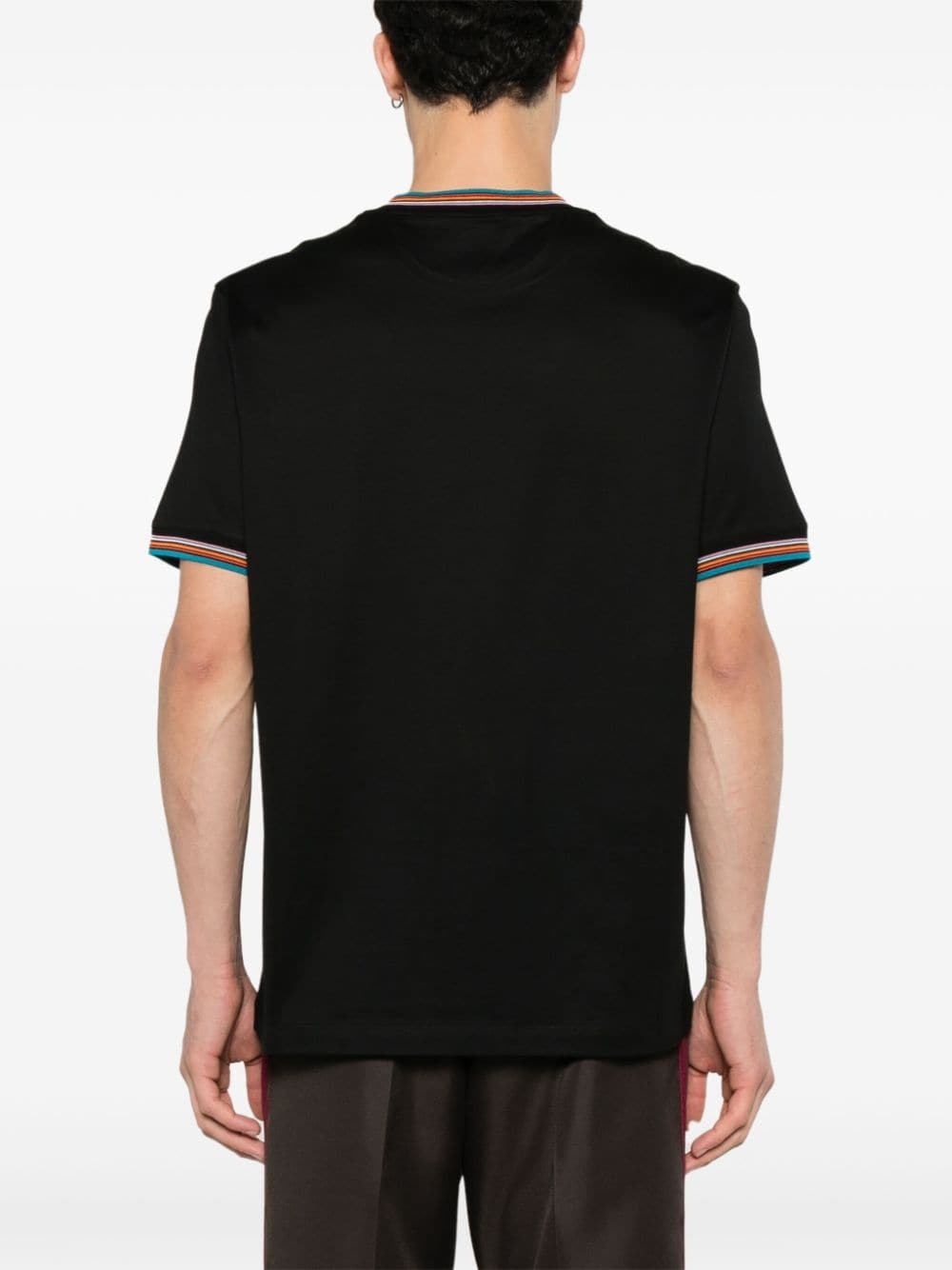 Artist-stripe detailed T-shirt - 4