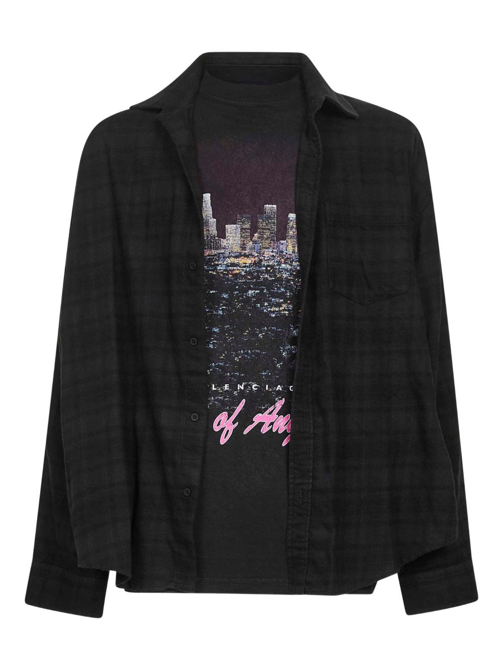 checked cotton shirt - 1