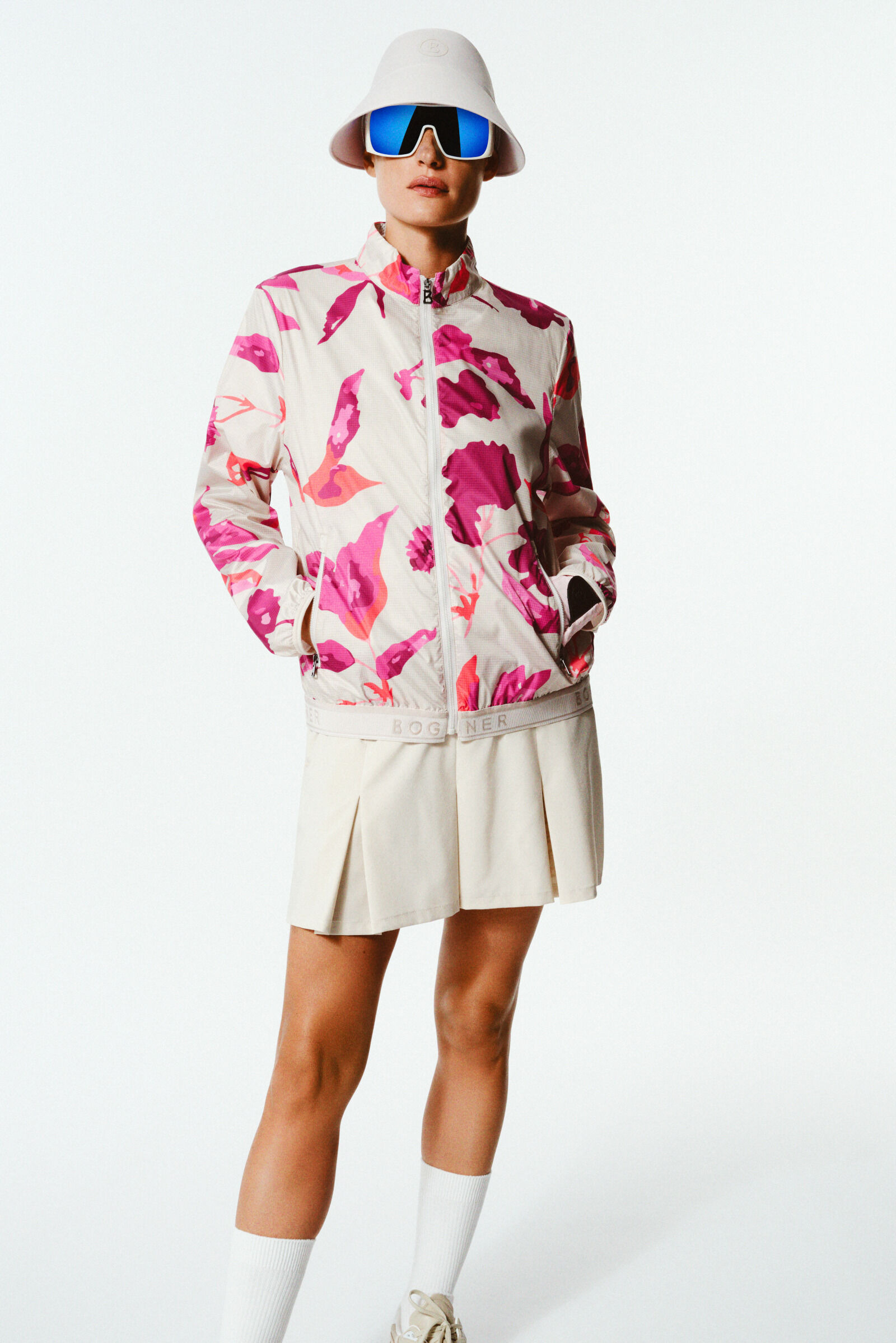 Sofie functional jacket in Beige/Pink - 8