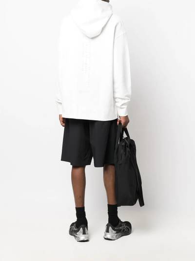 Y-3 logo-print hoodie outlook