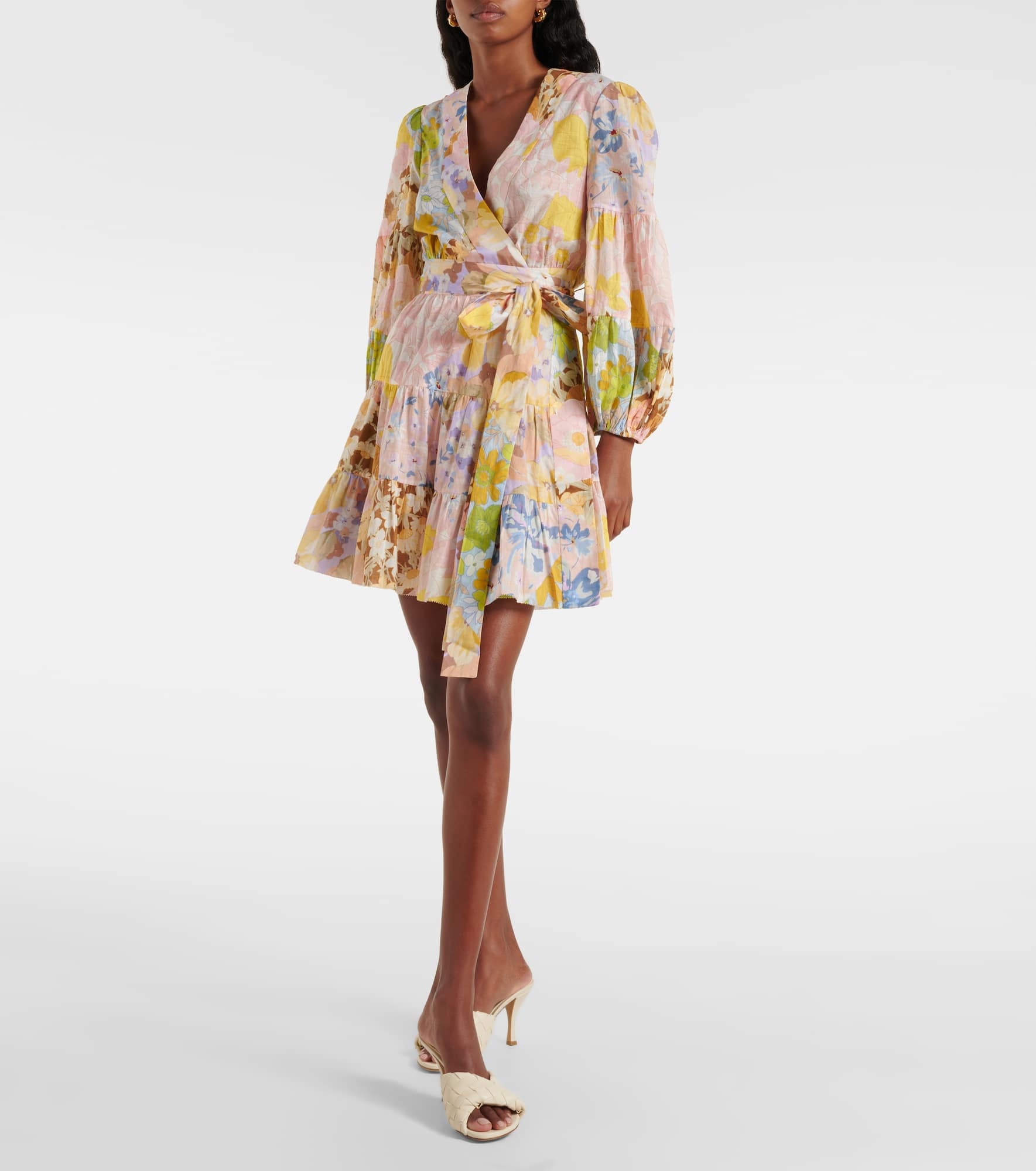 Pop floral cotton wrap dress - 2