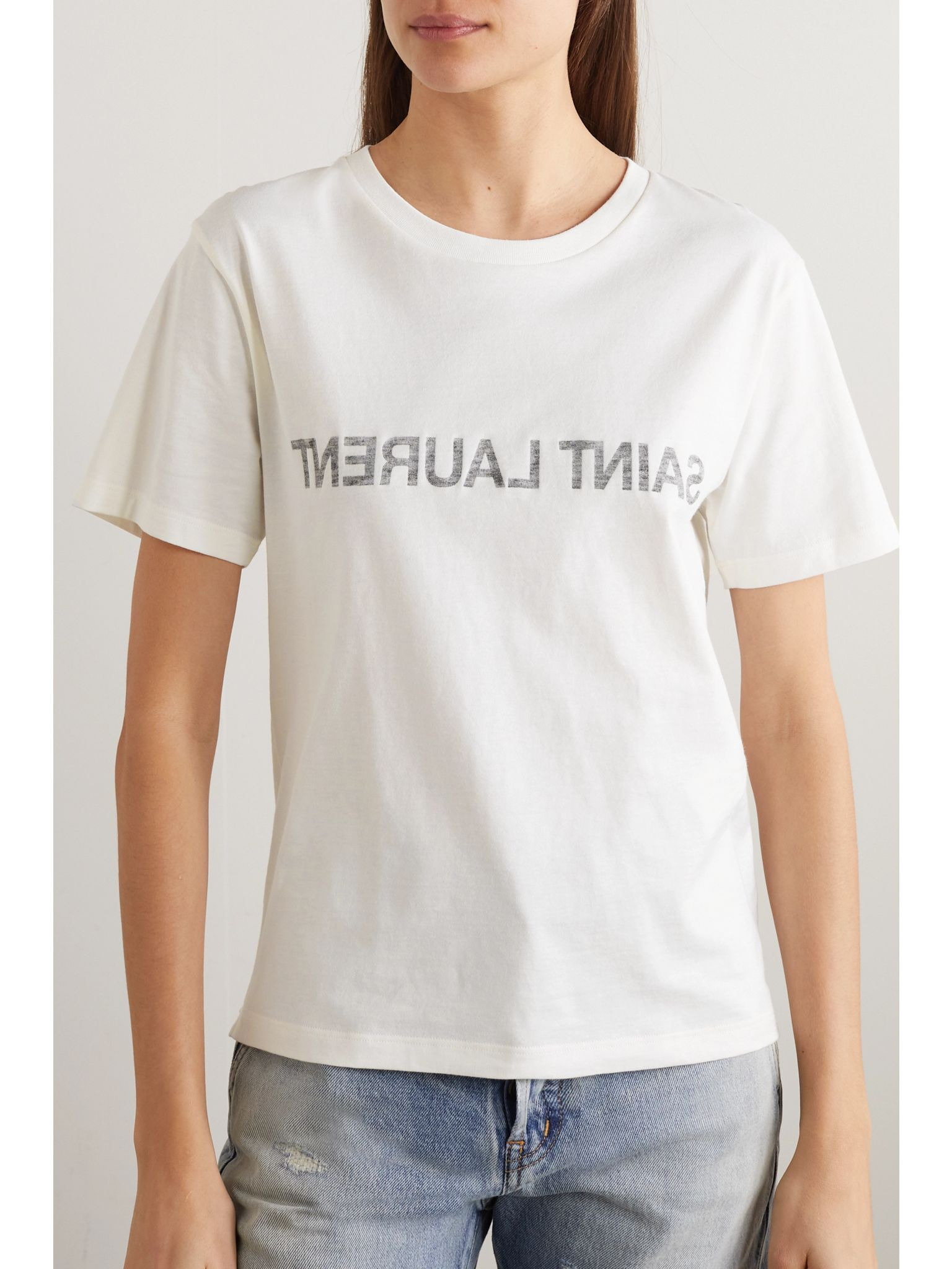 Printed cotton-jersey T-shirt White - 3