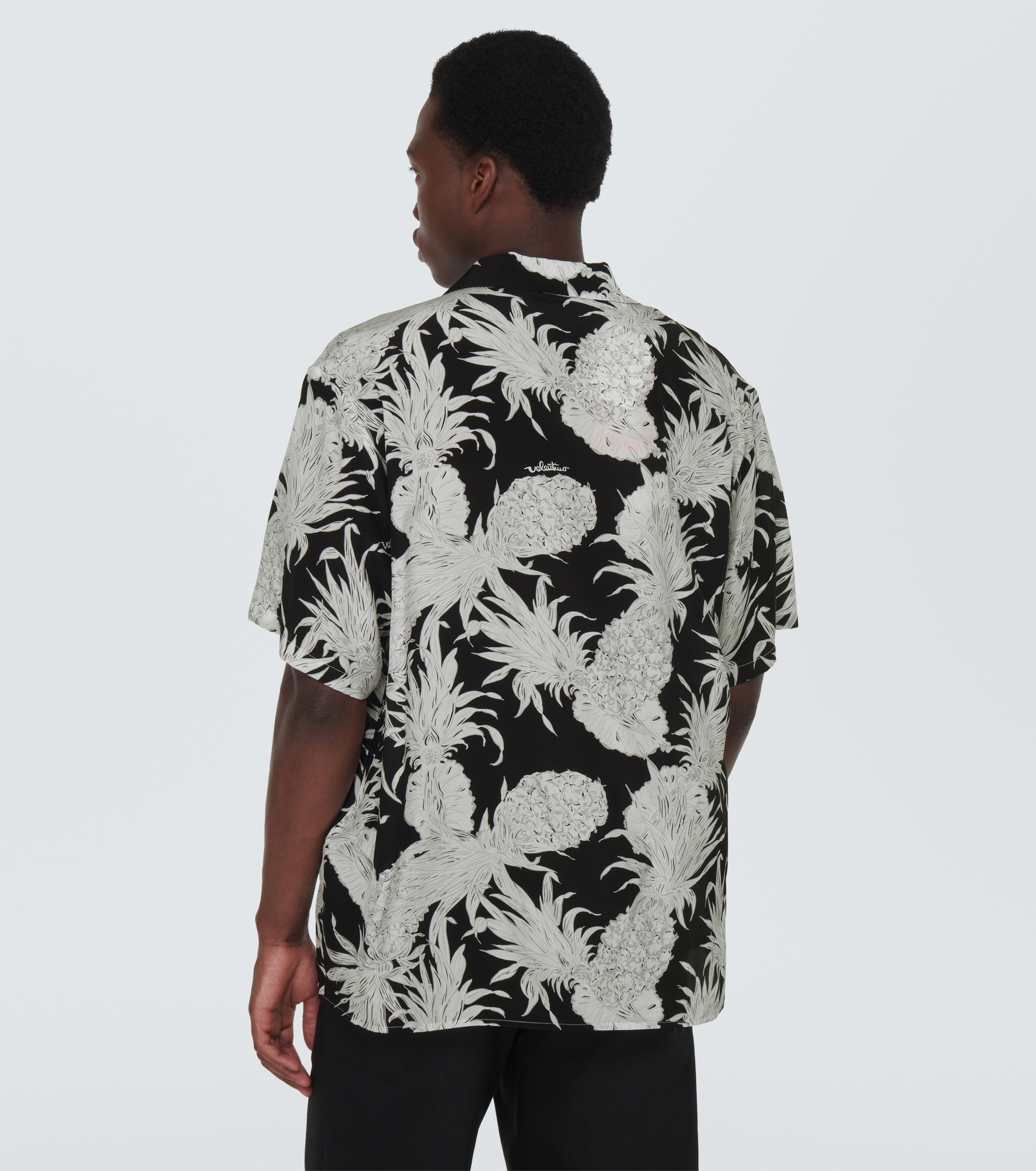 Printed silk bowling shirt - 4