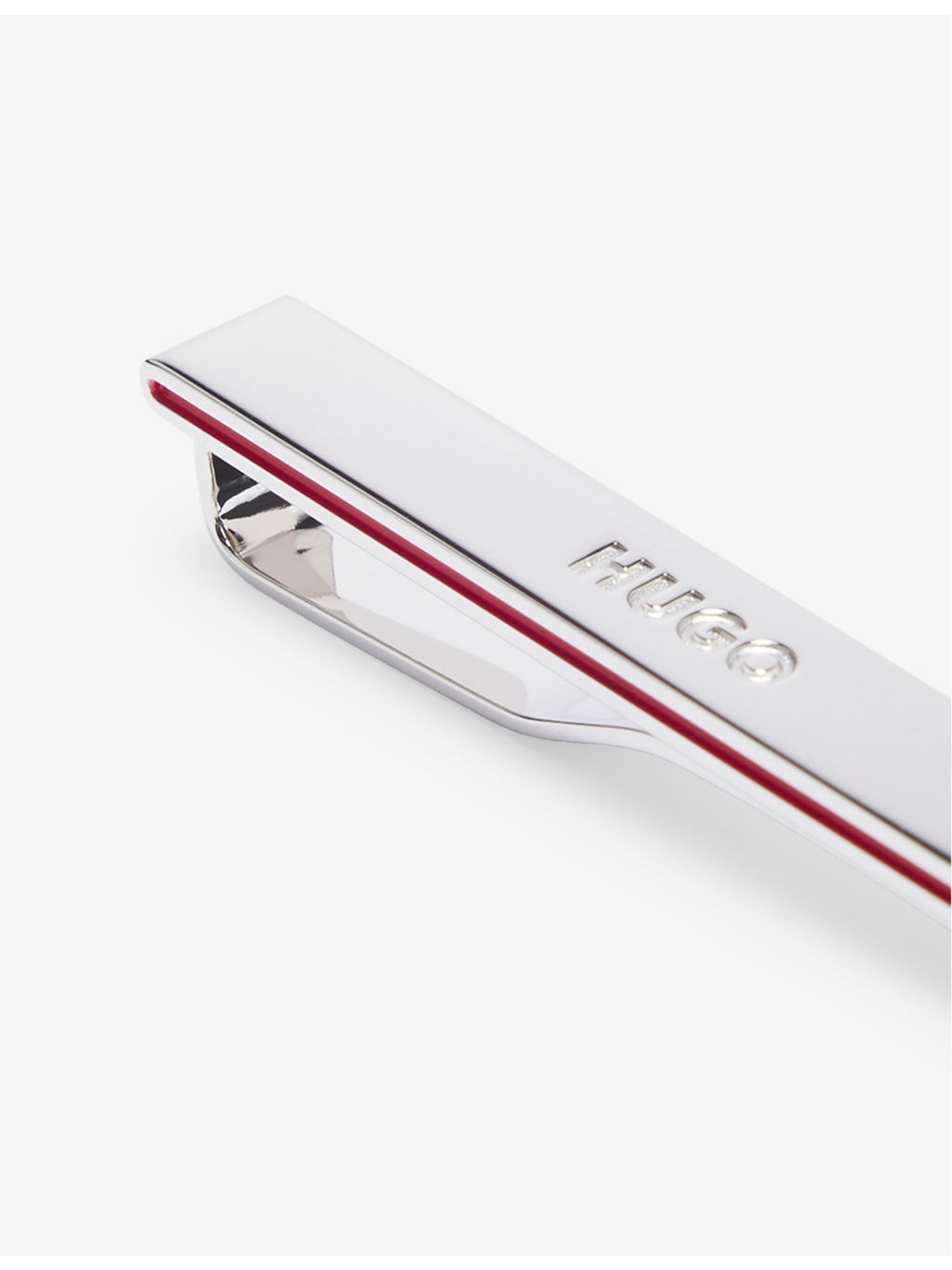 Debossed-Branded Brass Tie Clip - 4