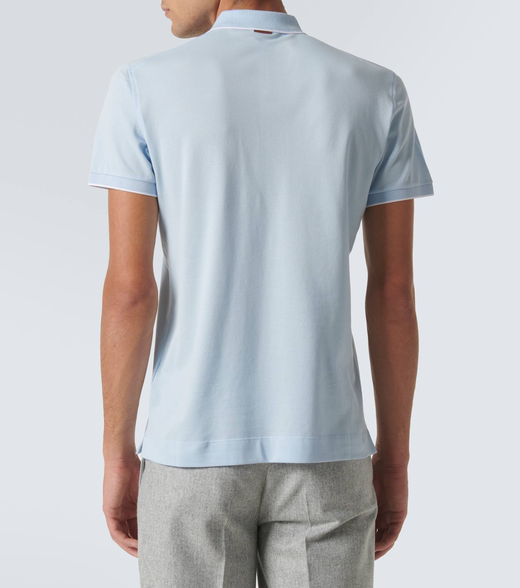 Cotton-blend polo shirt - 4