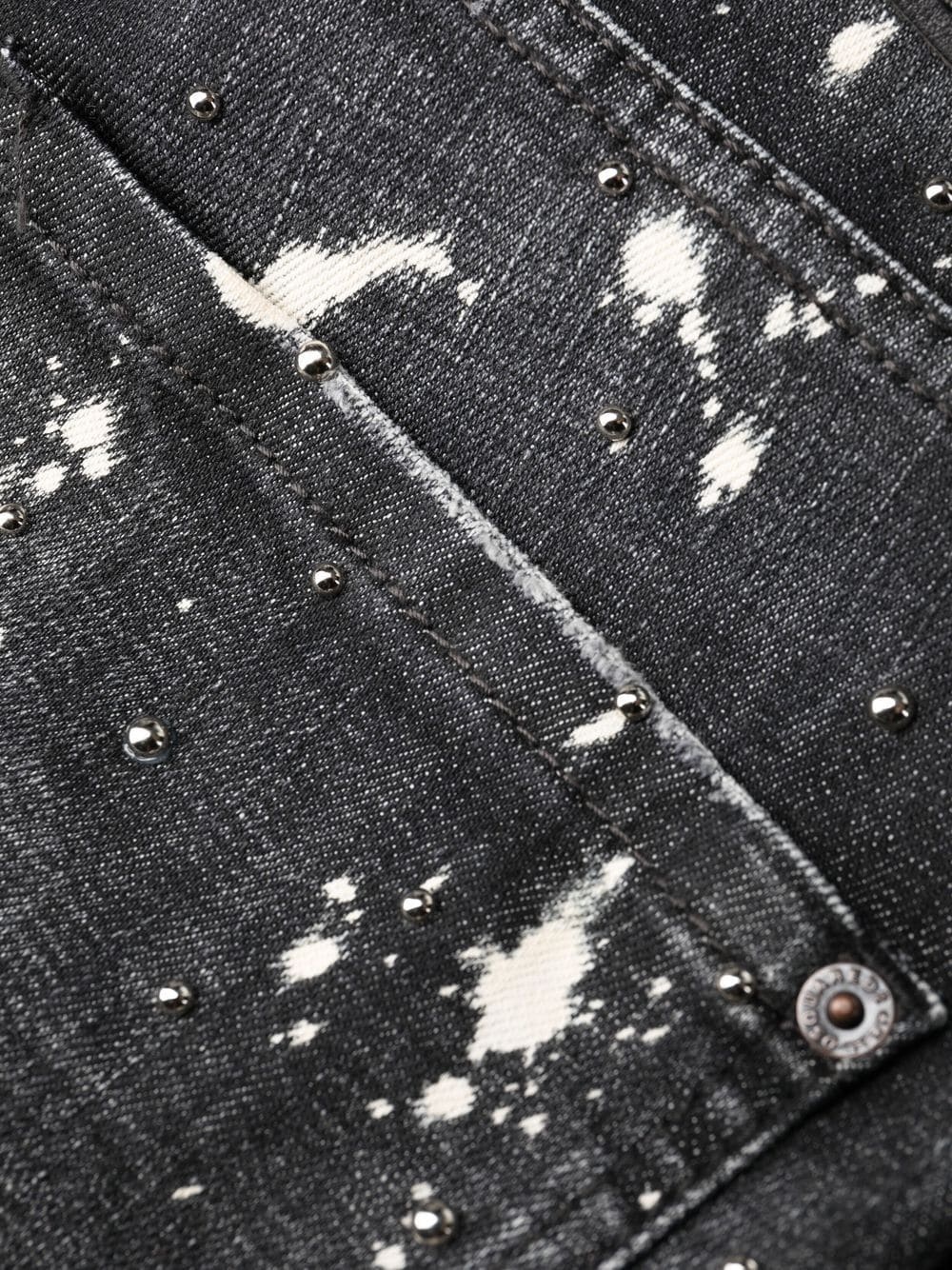 paint splatter-print denim jeans - 7