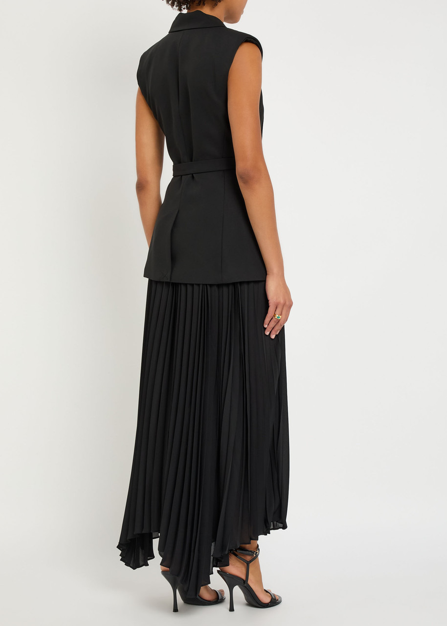 Simkhai Helena Layered Crepe and Chiffon Midi Wrap Dress - 2