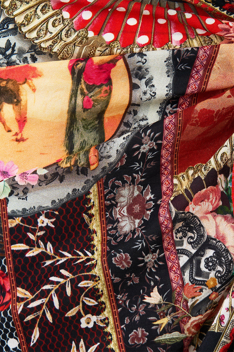 WOVEN SHORT SARONG WITH LONG FRINGE TRIM 7