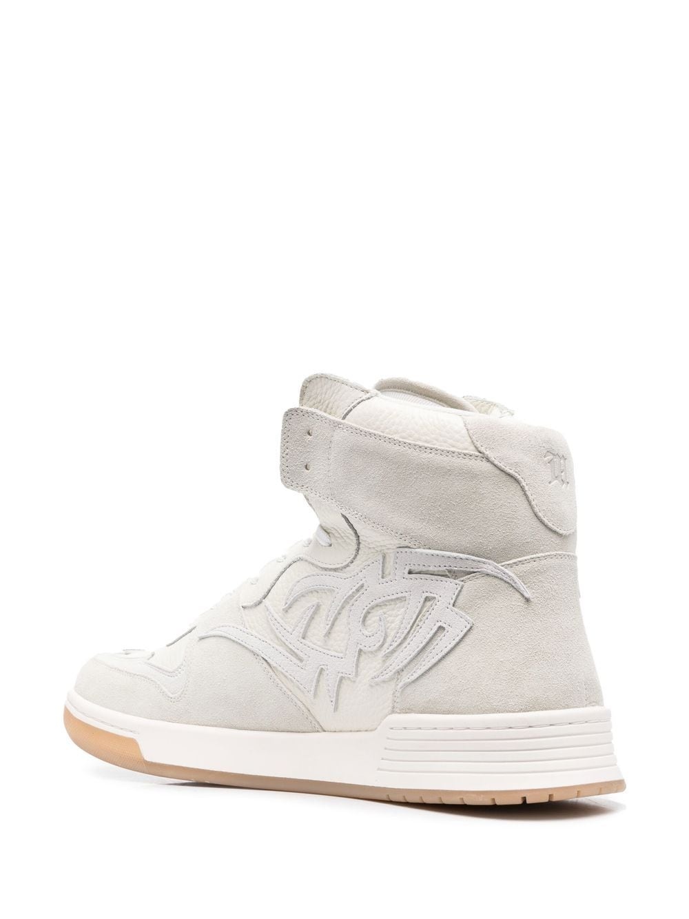 panelled-design hi-top sneakers - 3