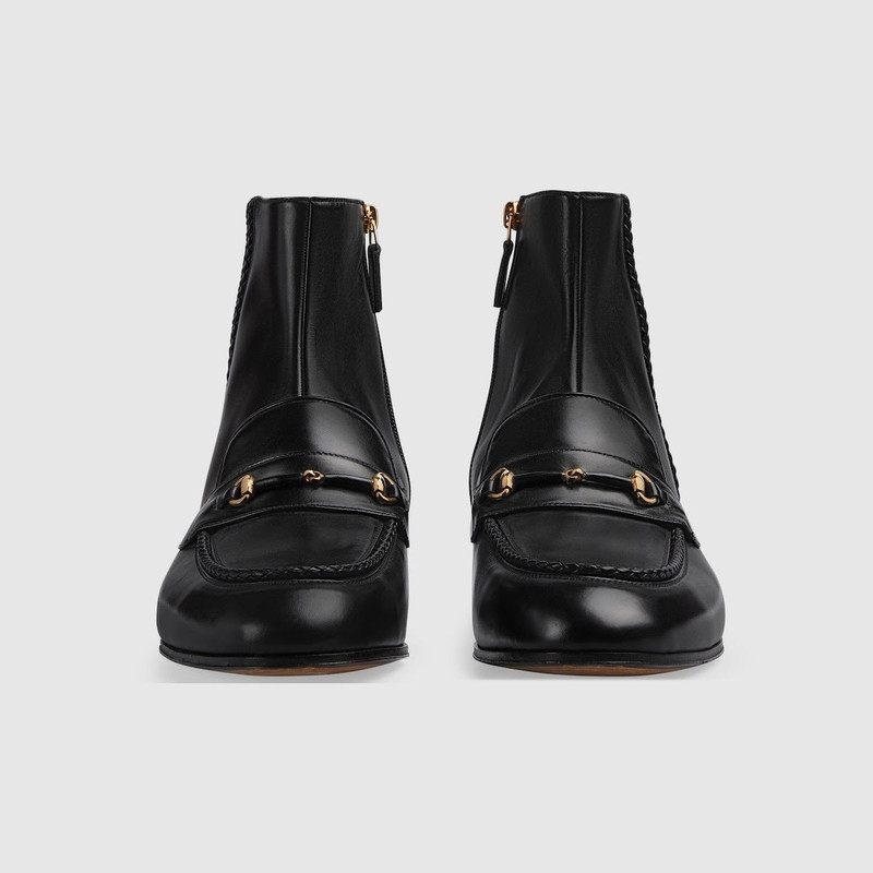 GUCCI Gucci Horsebit Leather Ankle Boots outlook