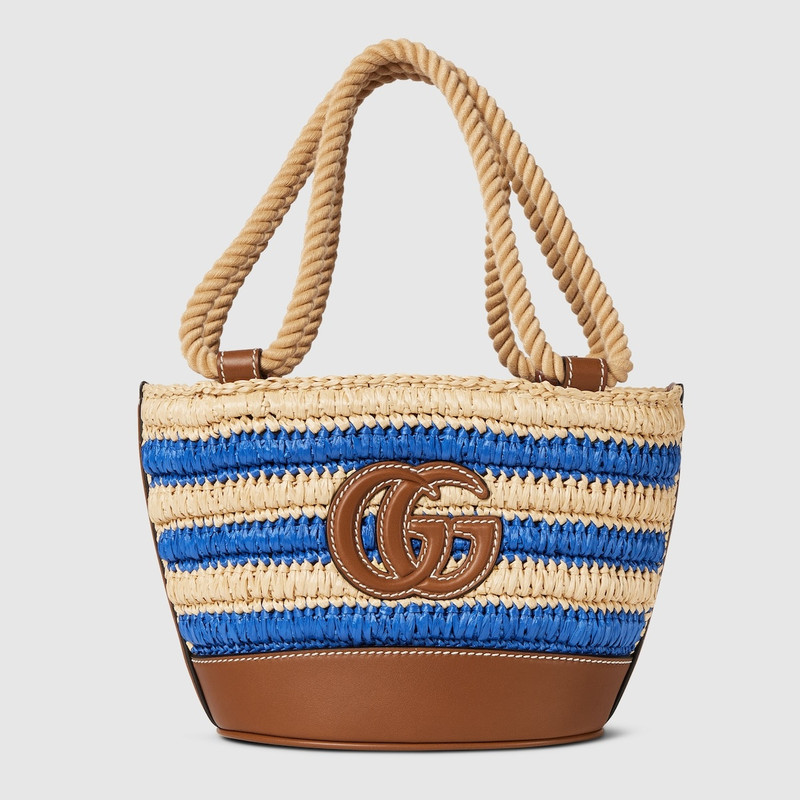 Woven mini bucket bag 4