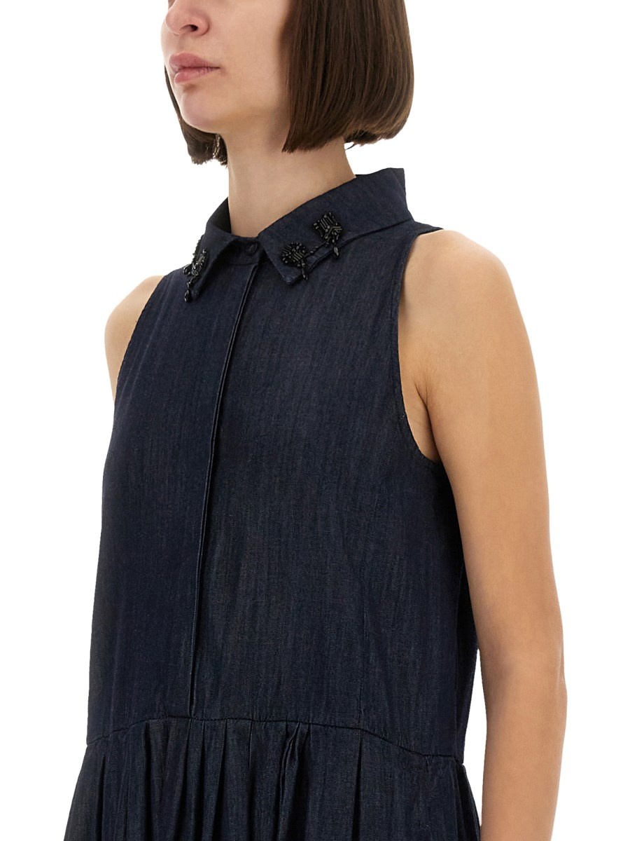 DENIM "ELENA" SLEEVELESS DRESS - 2