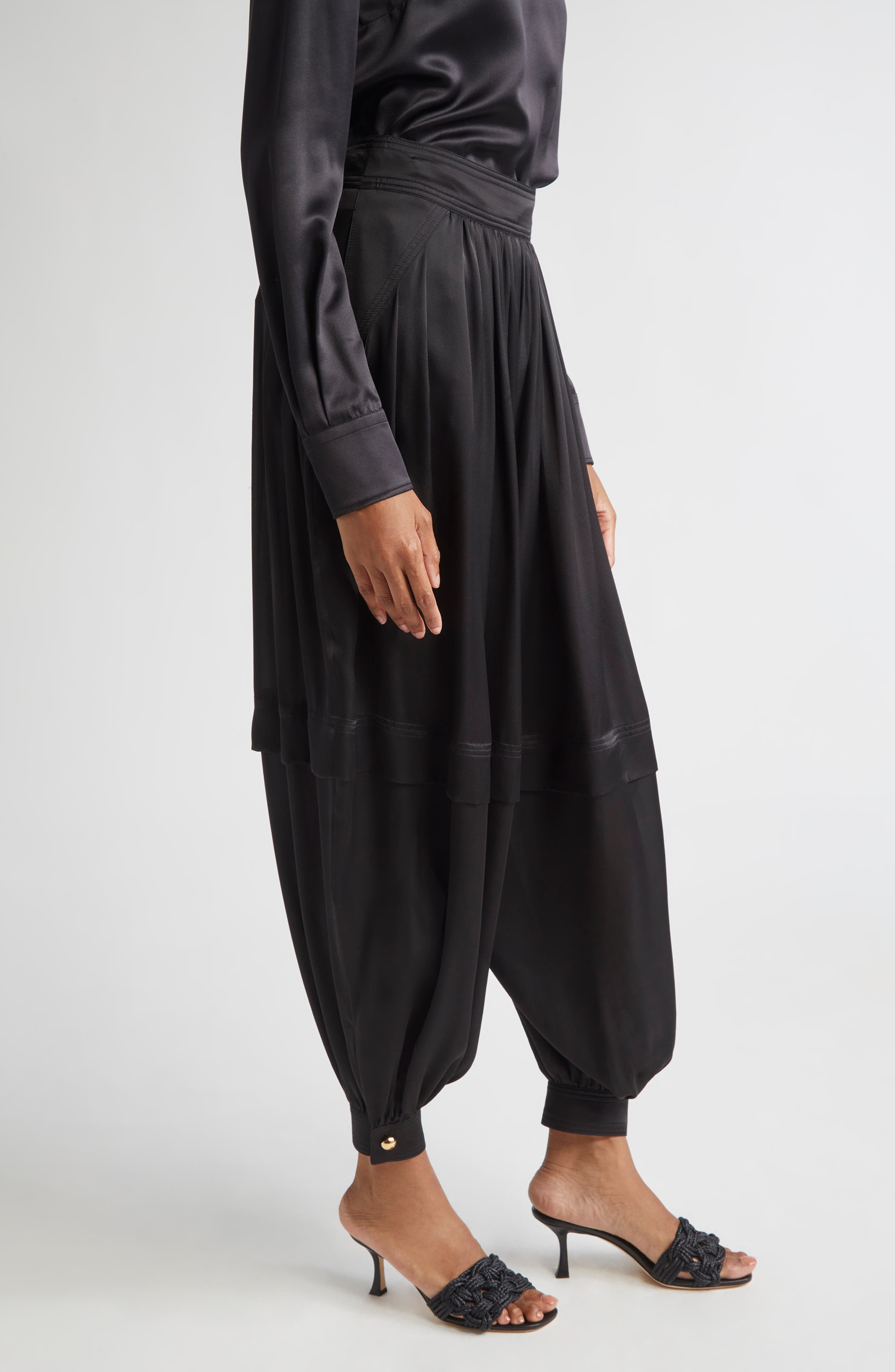 Zimmermann Hypnotic Silk Harem Pants in Black at Nordstrom - 3