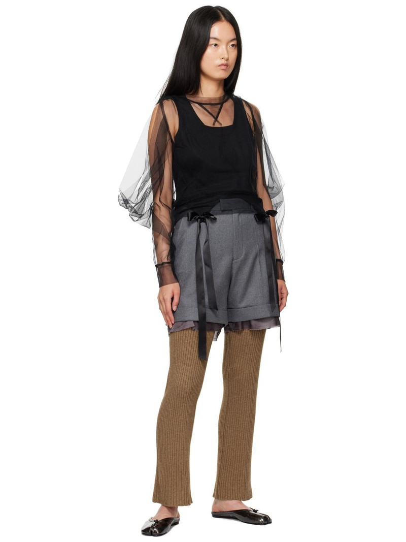 UNDERCOVER Gray Layered Trousers outlook