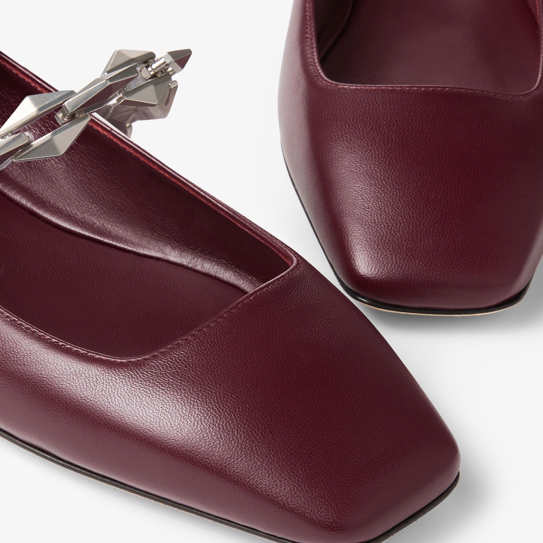 Diamond Tilda Flat
Garnet Nappa Leather Flats - 4