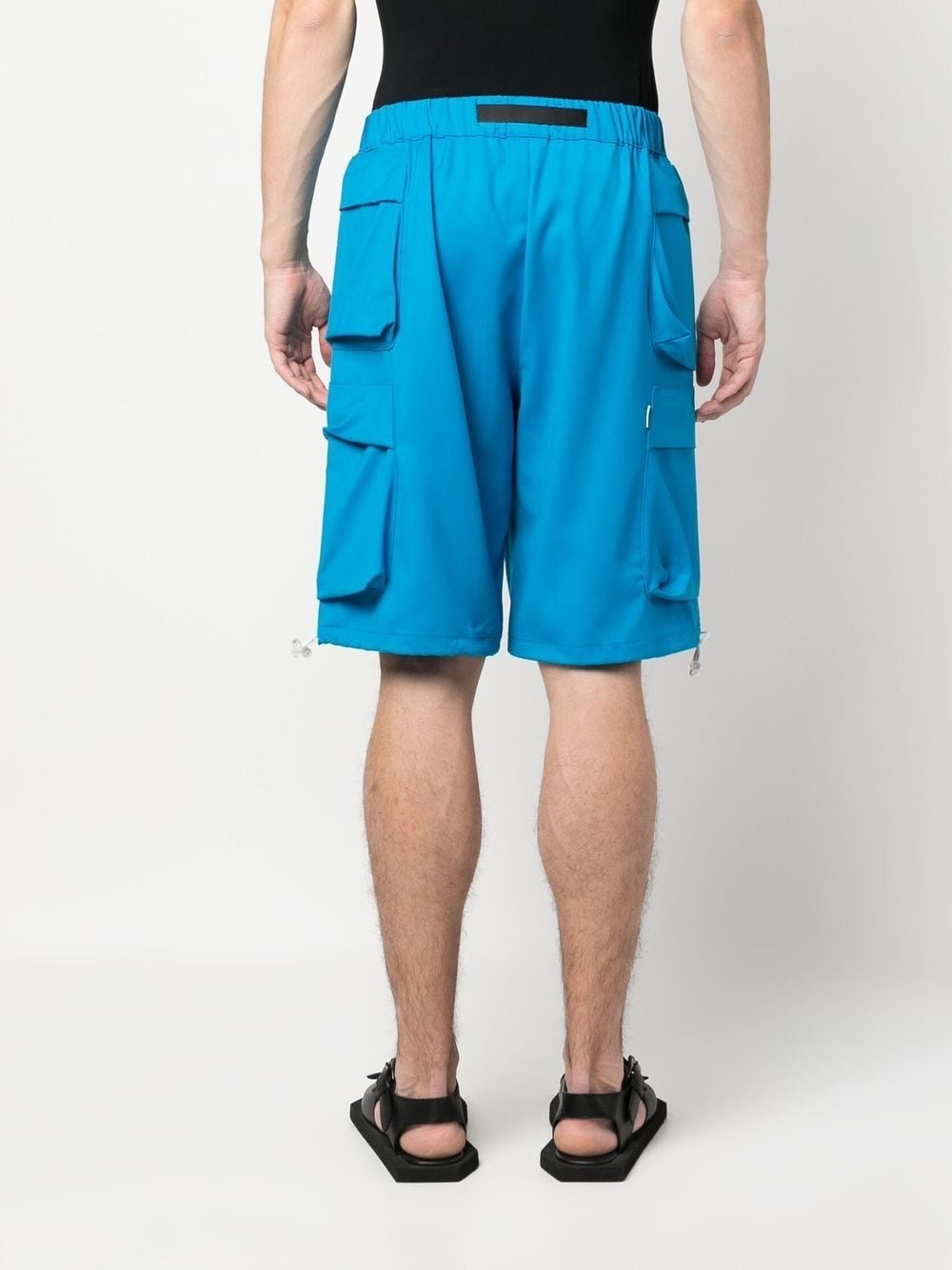 virgin wool cargo shorts - 4