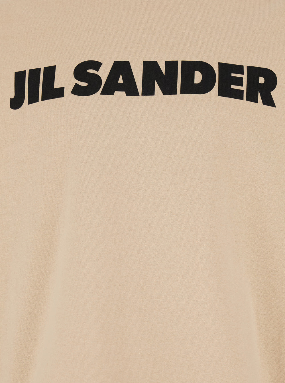 Jil Sander Men Beige Crewneck T-Shirt With Maxi Logo Lettering On The Front In Cotton Man - 3