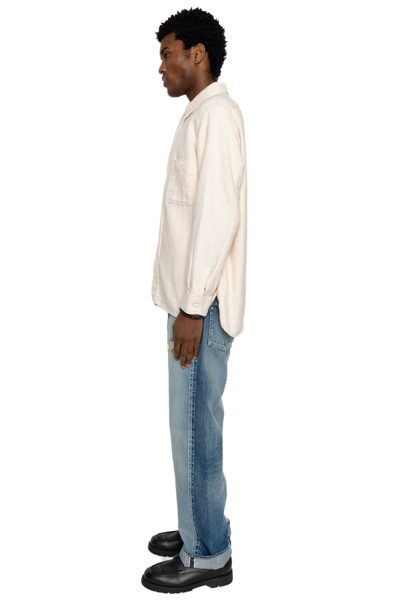 FULLCOUNT Flannel Work Shirt - Ecru outlook