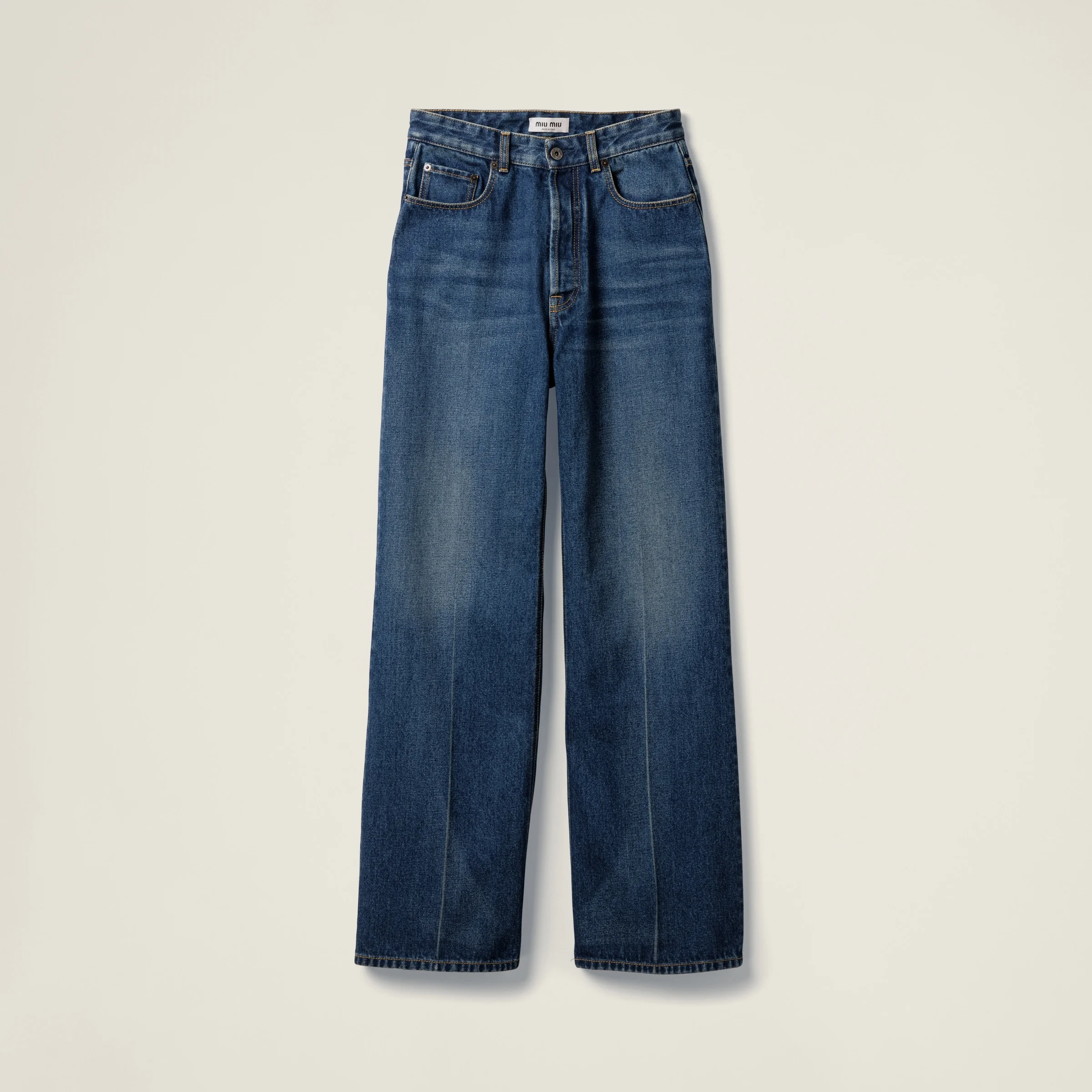 Washed denim flared jeans - 1