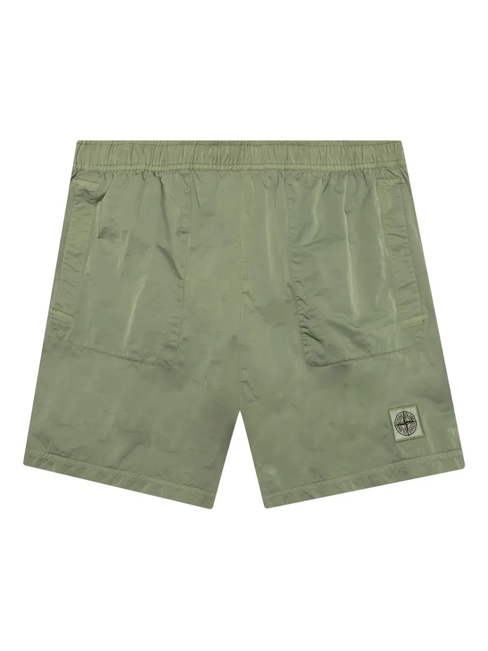 logo-patch elasticated-waist swim shorts - 1