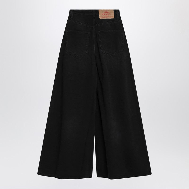 Prada Black Wide-Leg Jeans Women - 2