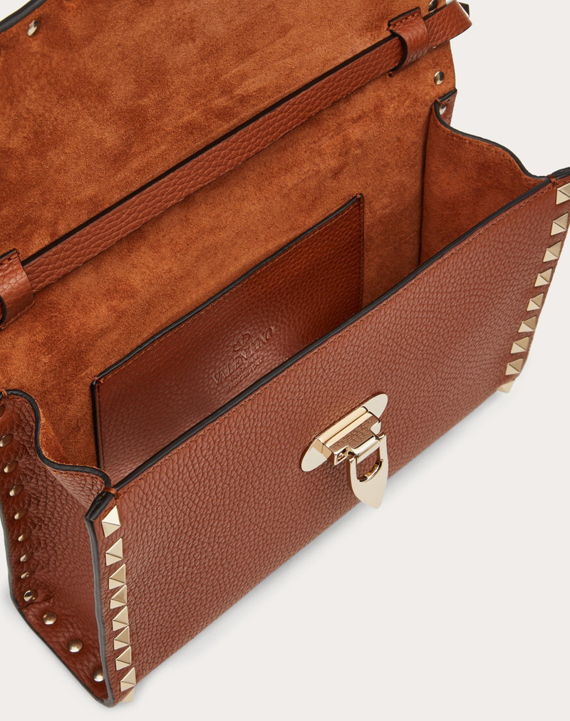 SMALL ROCKSTUD GRAINY CALFSKIN CROSSBODY BAG 4