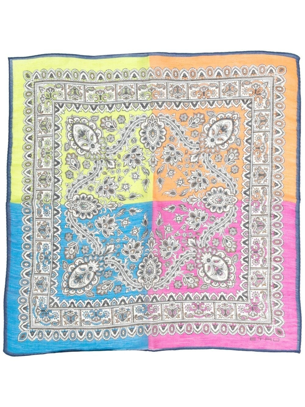 coloiur-block paisley scarf - 2