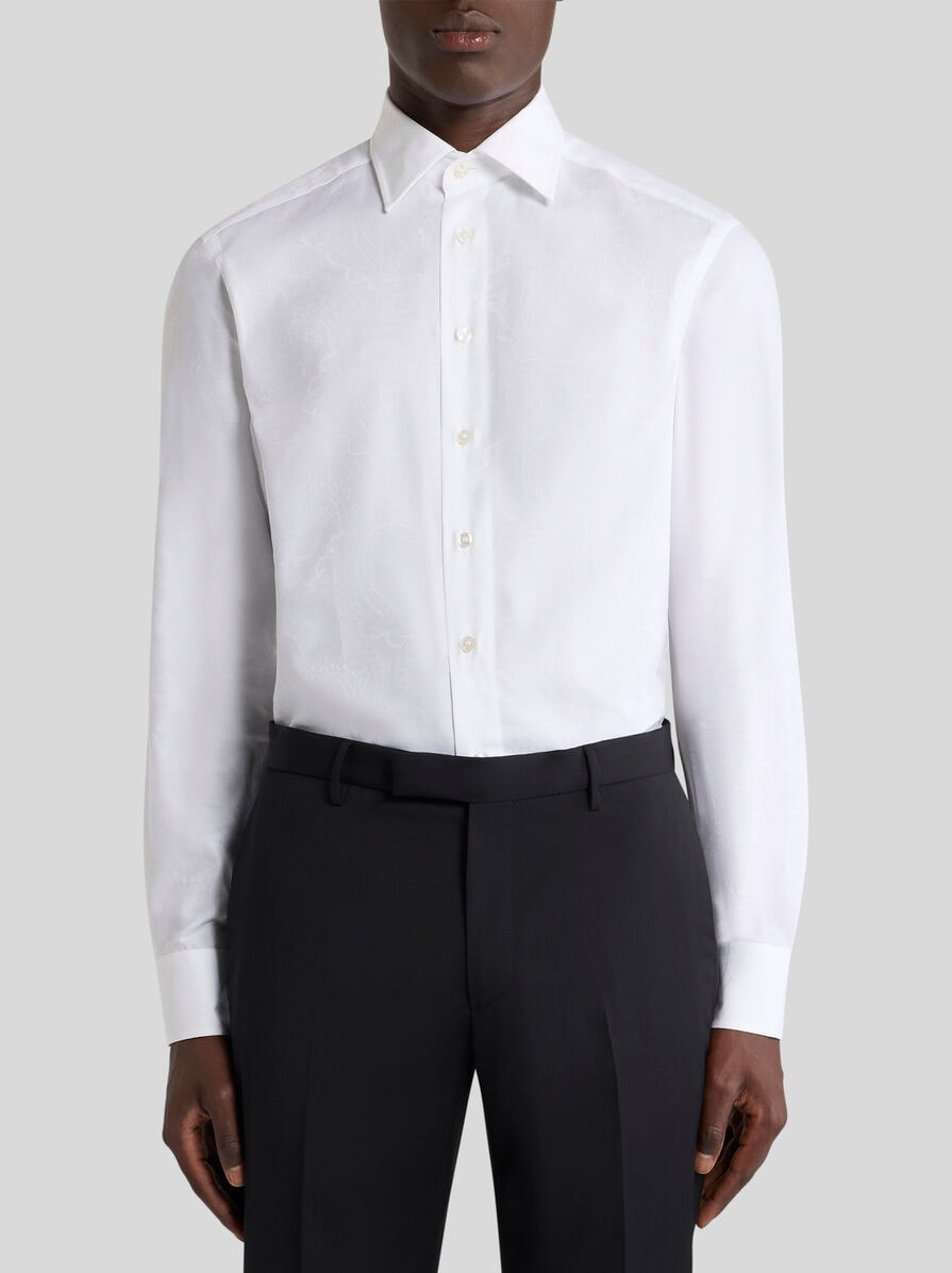 FLORAL COTTON JACQUARD SHIRT - 2