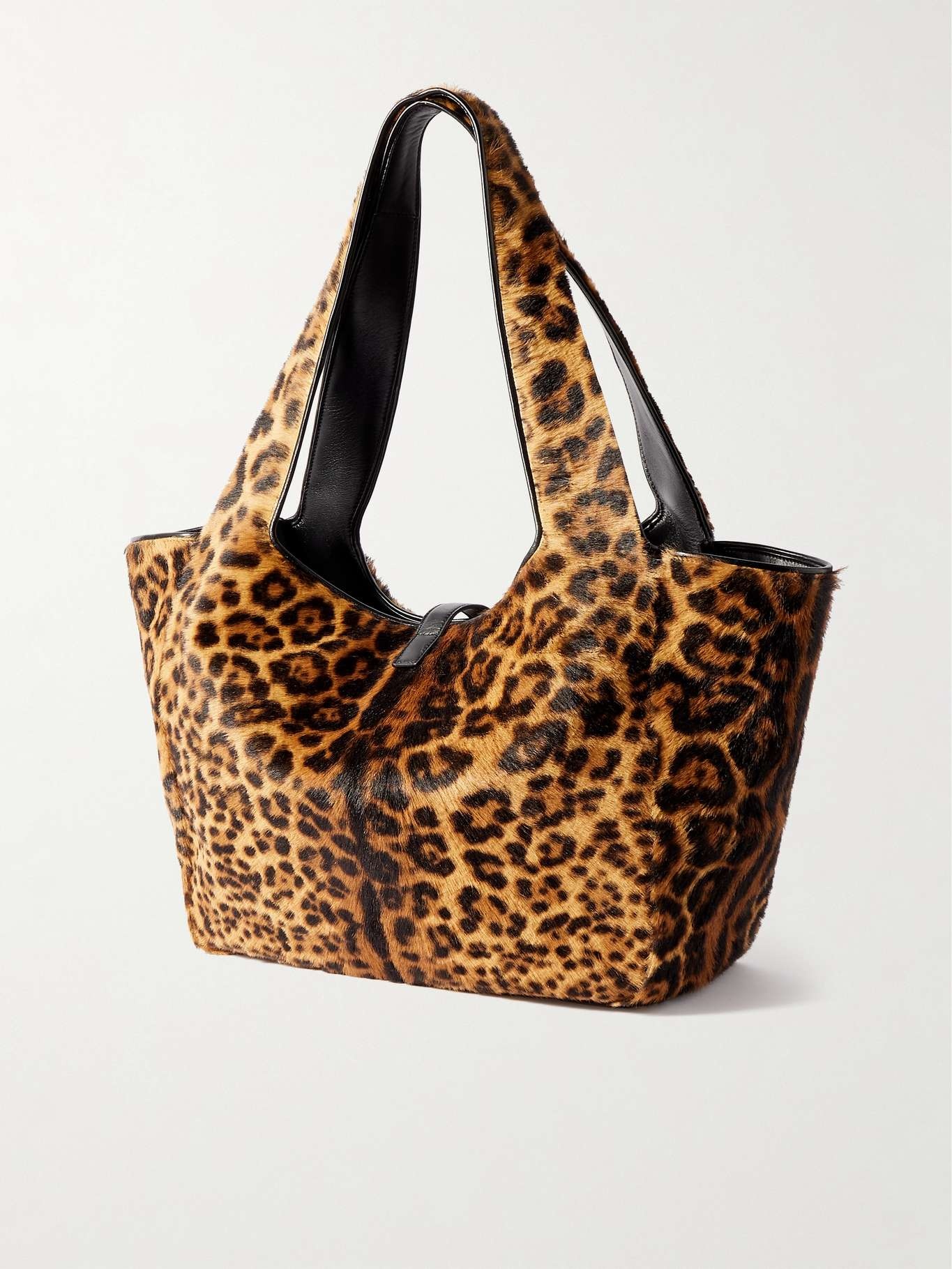 SAINT LAURENT Le 5 A 7 Bea leopard print calf hair tote netaporter REVERSIBLE
