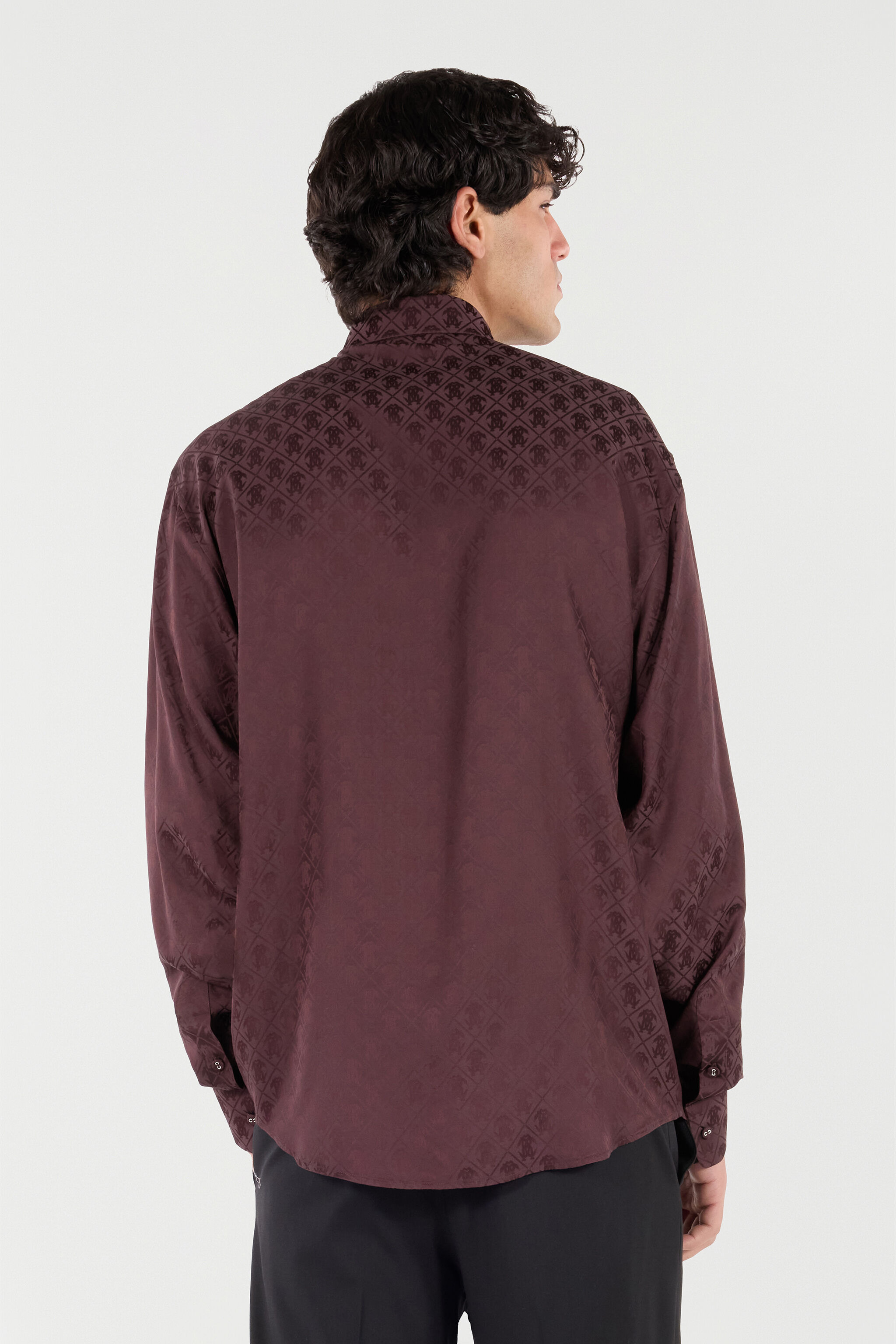 Silk-Blend Shirt With All-Over Monogram - 4