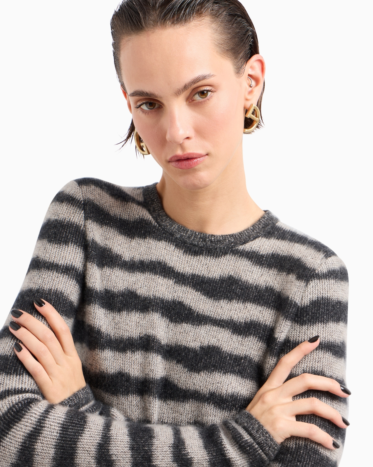 Cashmere and silk jacquard crew-neck jumper - 5