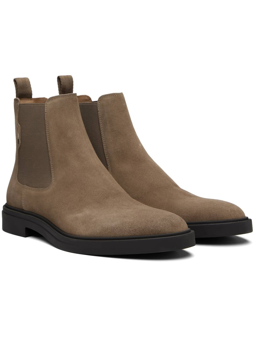 Brown Suede Chelsea Boots - 4