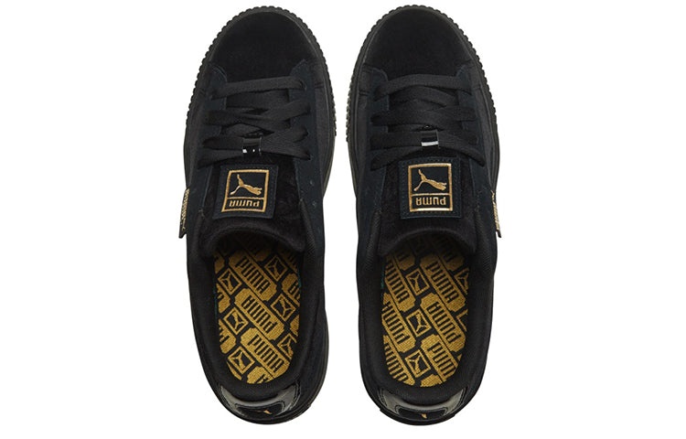 (WMNS) PUMA Platform Velvet 'Black Gold' 373935-01 - 4