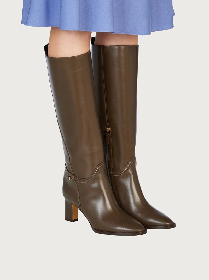 FERRAGAMO VARA CHAIN KNEE HIGH BOOT outlook