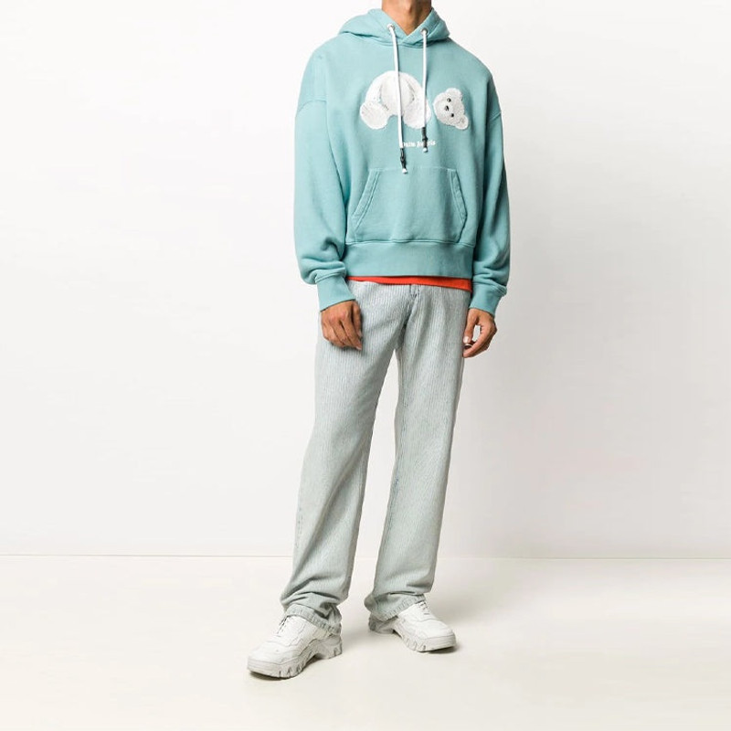 Palm Angels Palm Angels Ice Bear Hoodie 'Aquamarine' PMBB058E20FLE0045001 outlook
