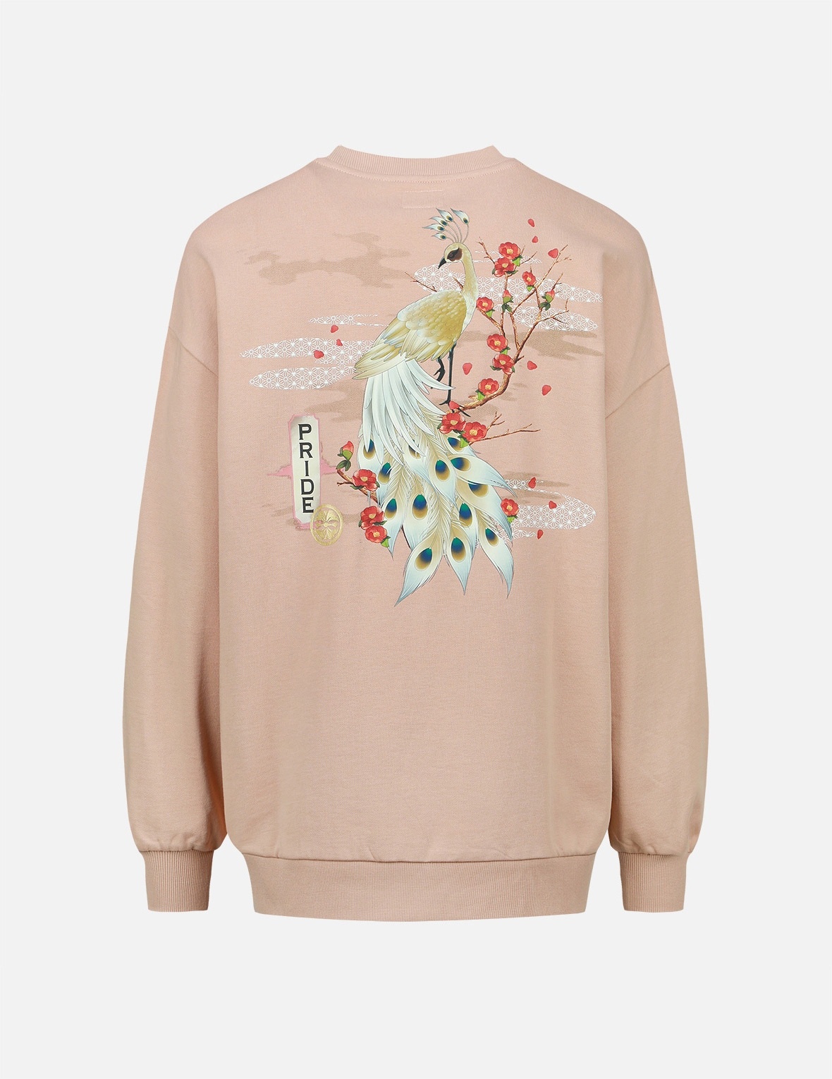 PEACOCK AND TSUBAKI PRINT SWEATSHIRT - 2
