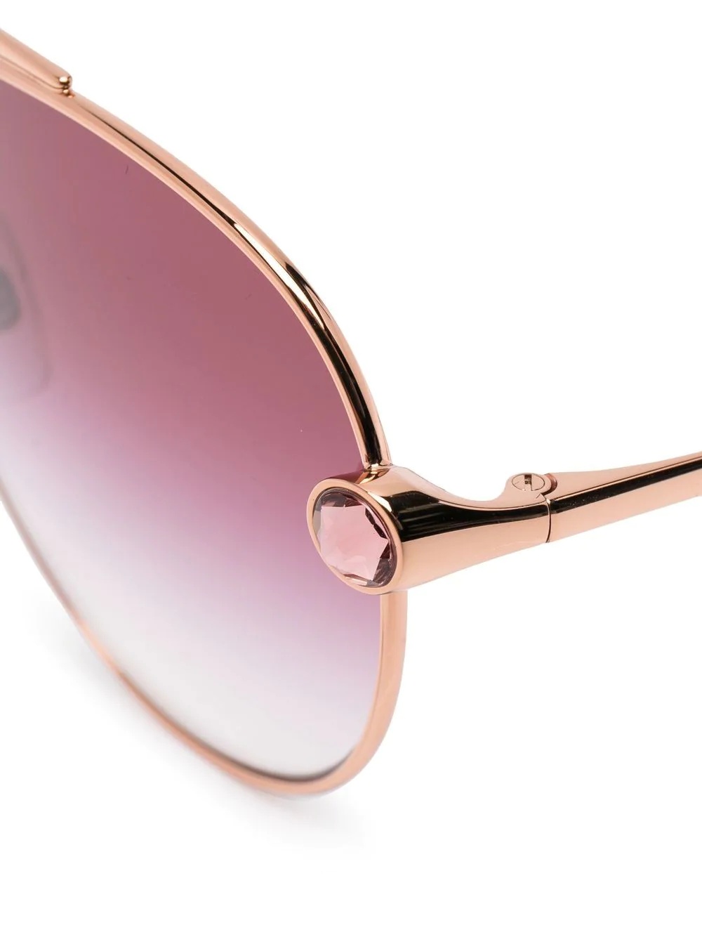 crystal-embellished pilot-frame sunglasses - 3