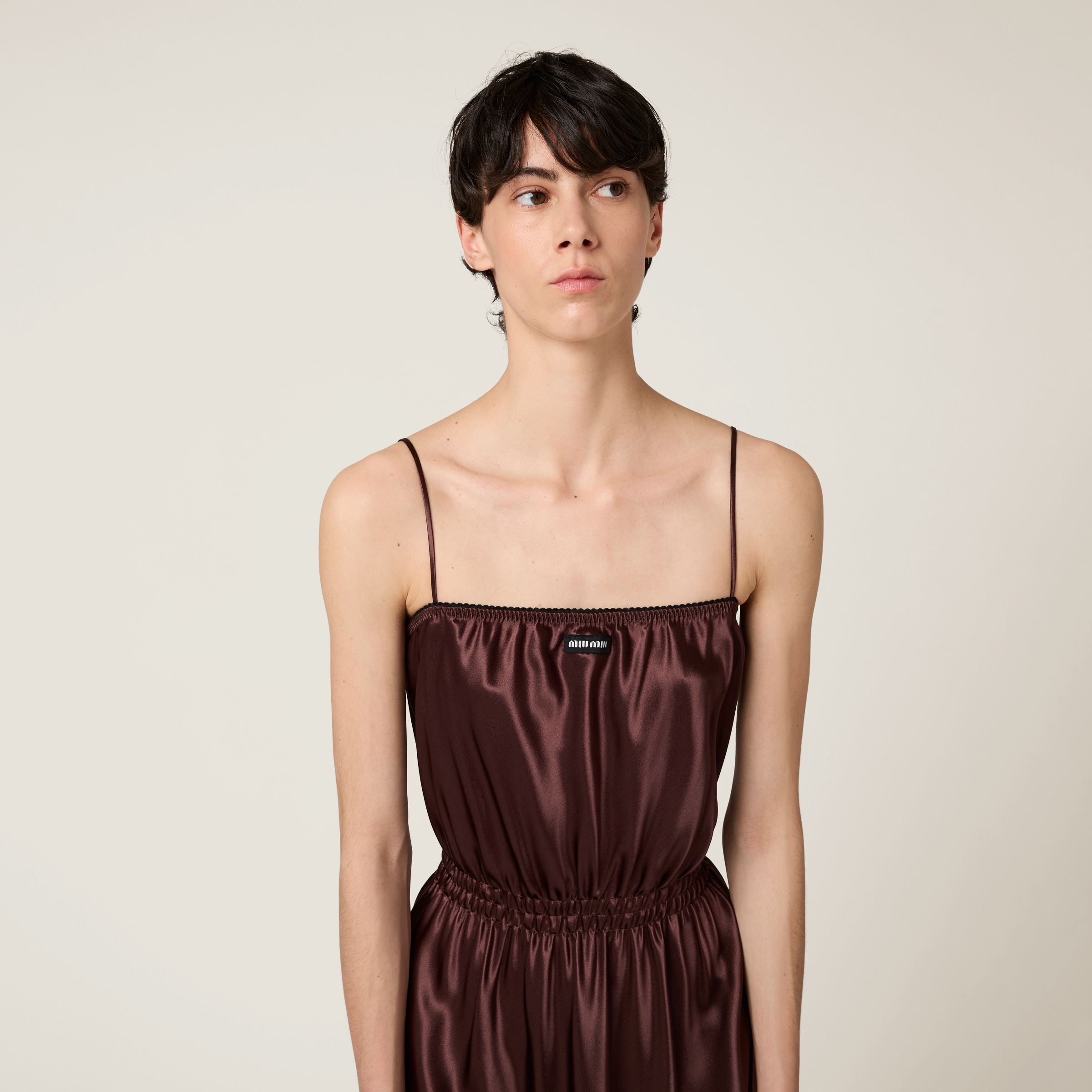 Long satin dress - 4