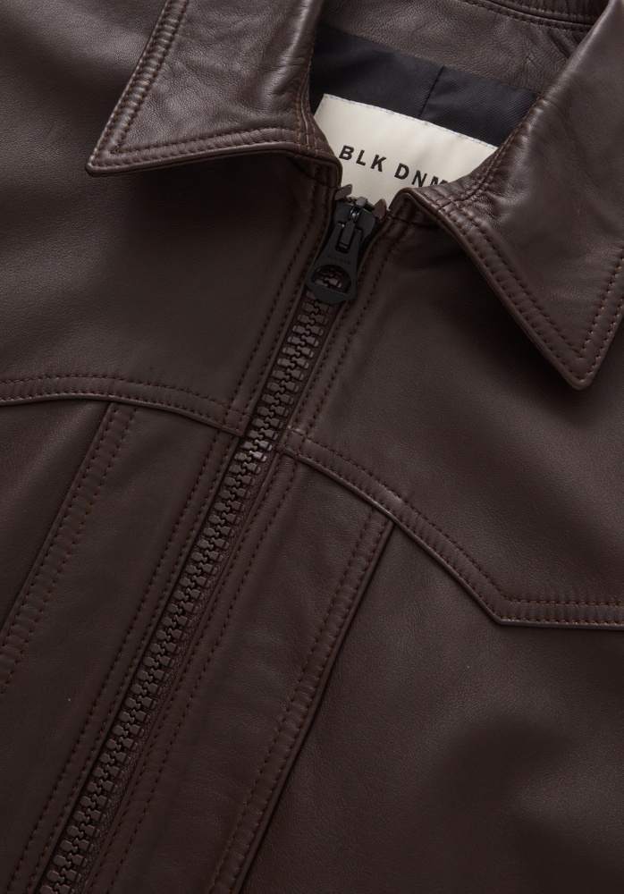 LEATHER JACKET 77 DARK BROWN - 5