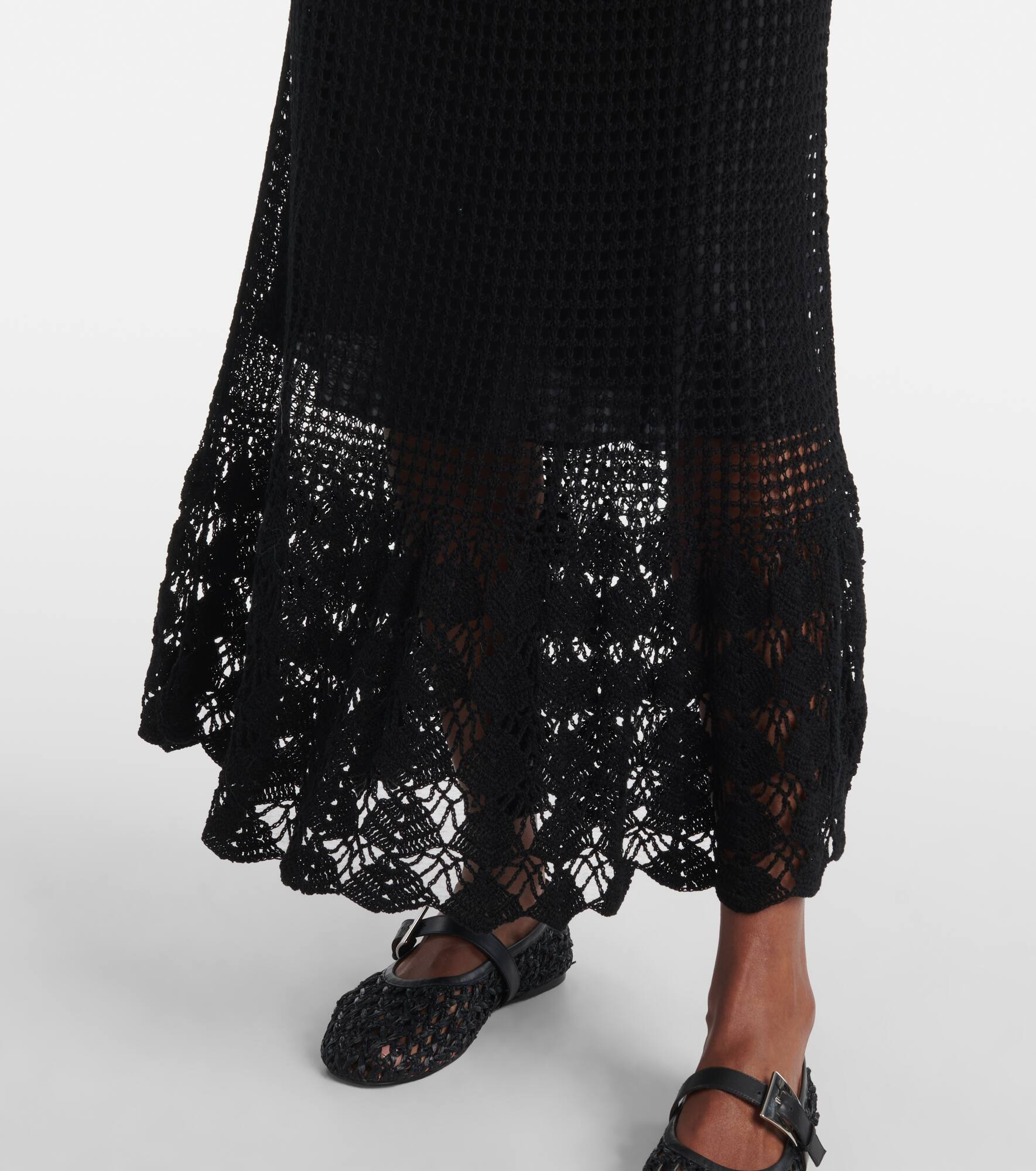 Yoko crochet cotton midi dress - 5