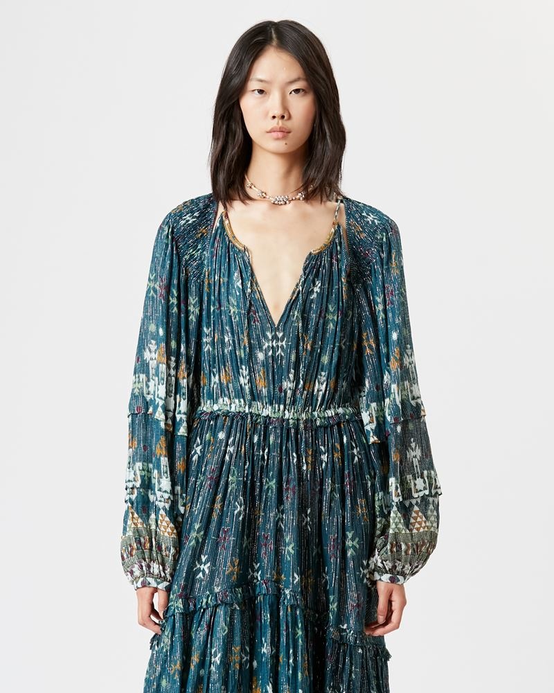 FRATELA COTTON AND LUREX DRESS - 4