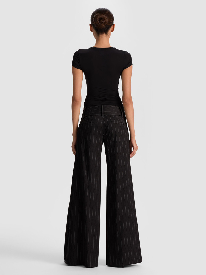 Alice + Olivia OLIVIA PINSTRIPED WIDE LEG PANT outlook