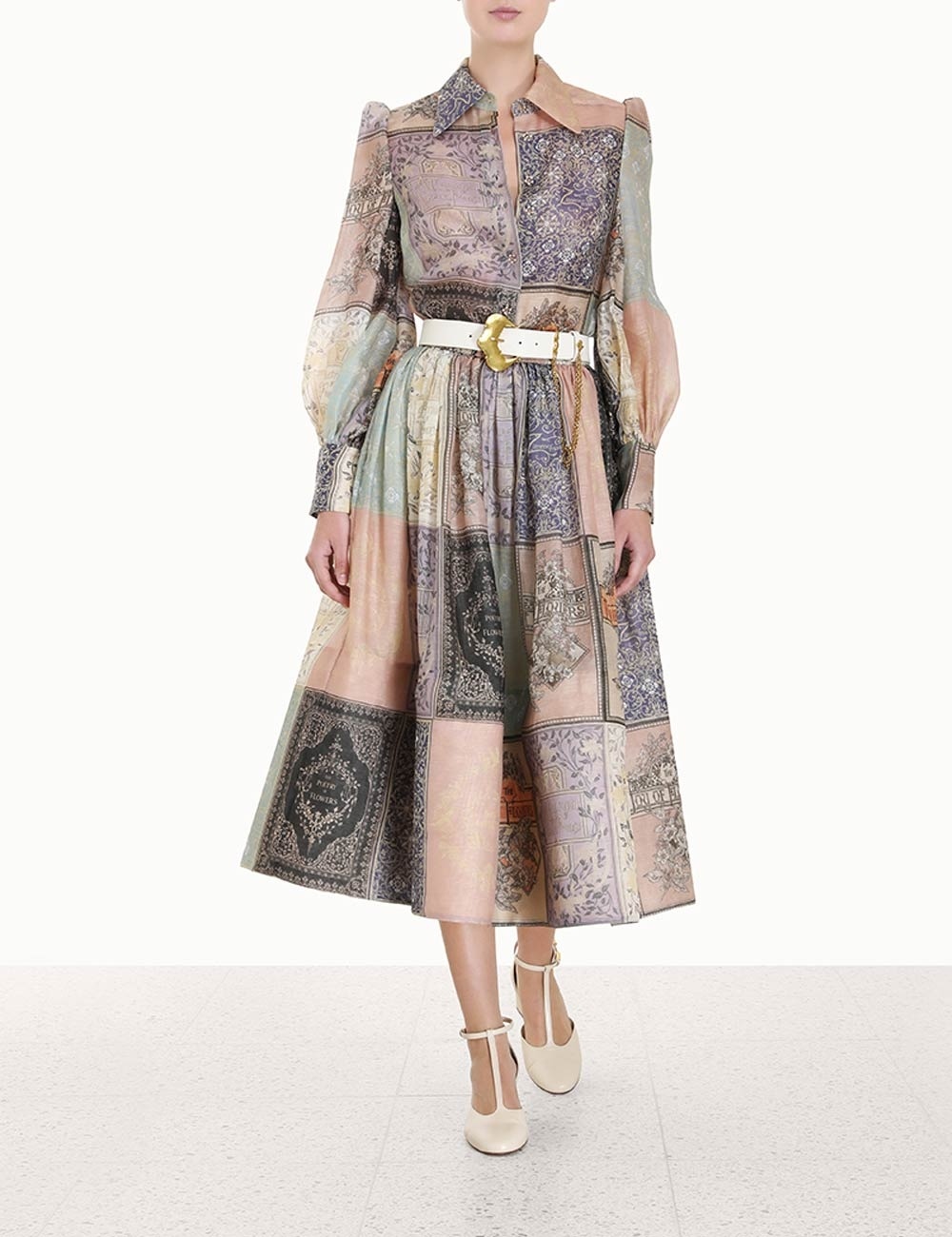 LYRICAL BOOK PRINT MIDI SKIRT - 2