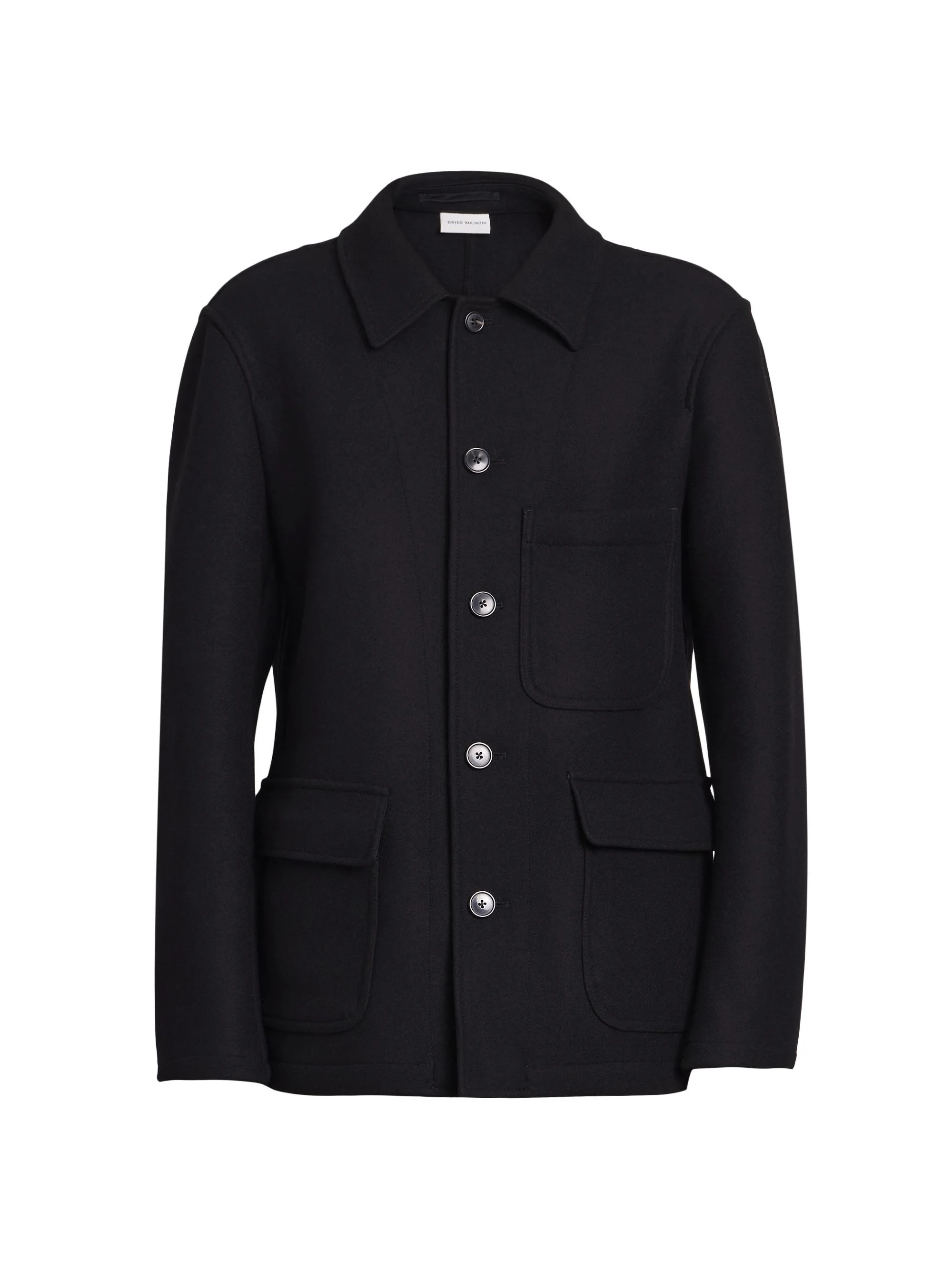 Men's Braxton Button-Front Jacket - Black - 1