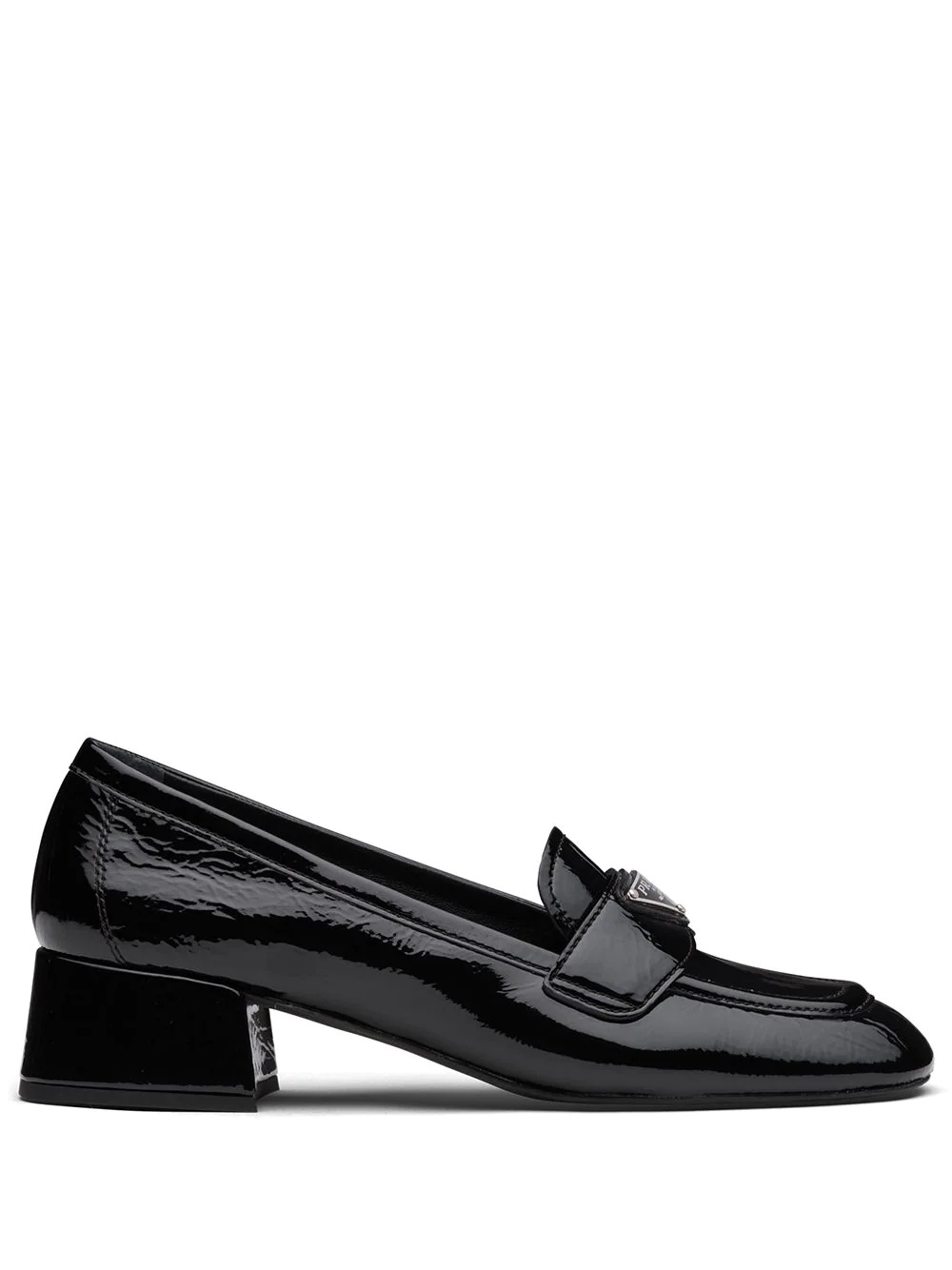 logo plaque low-heel loafers - 1