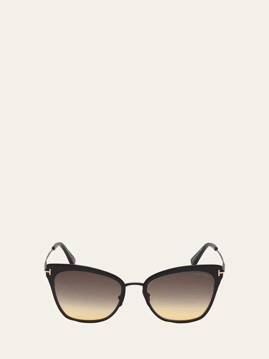 Faryn Dramatic Metal Cat-Eye Sunglasses - 1