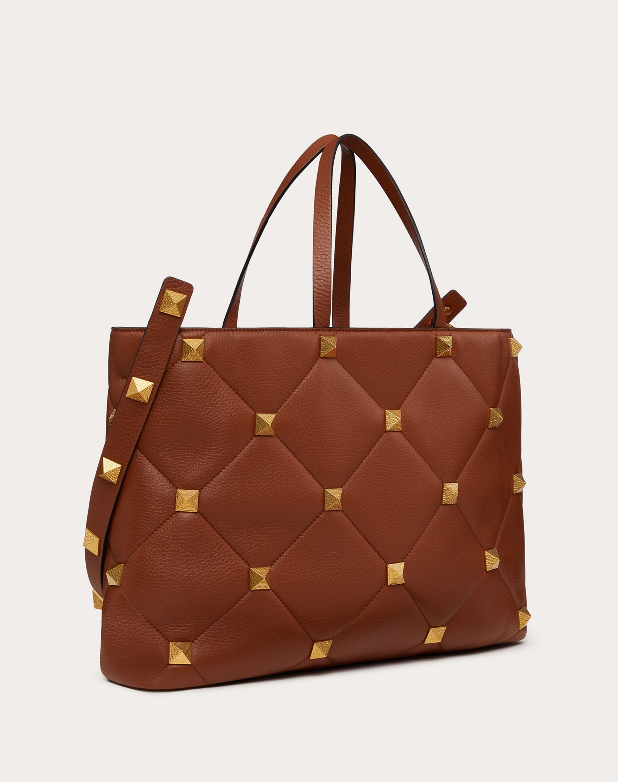 LARGE ROMAN STUD THE TOTE IN GRAINY CALFSKIN - 2