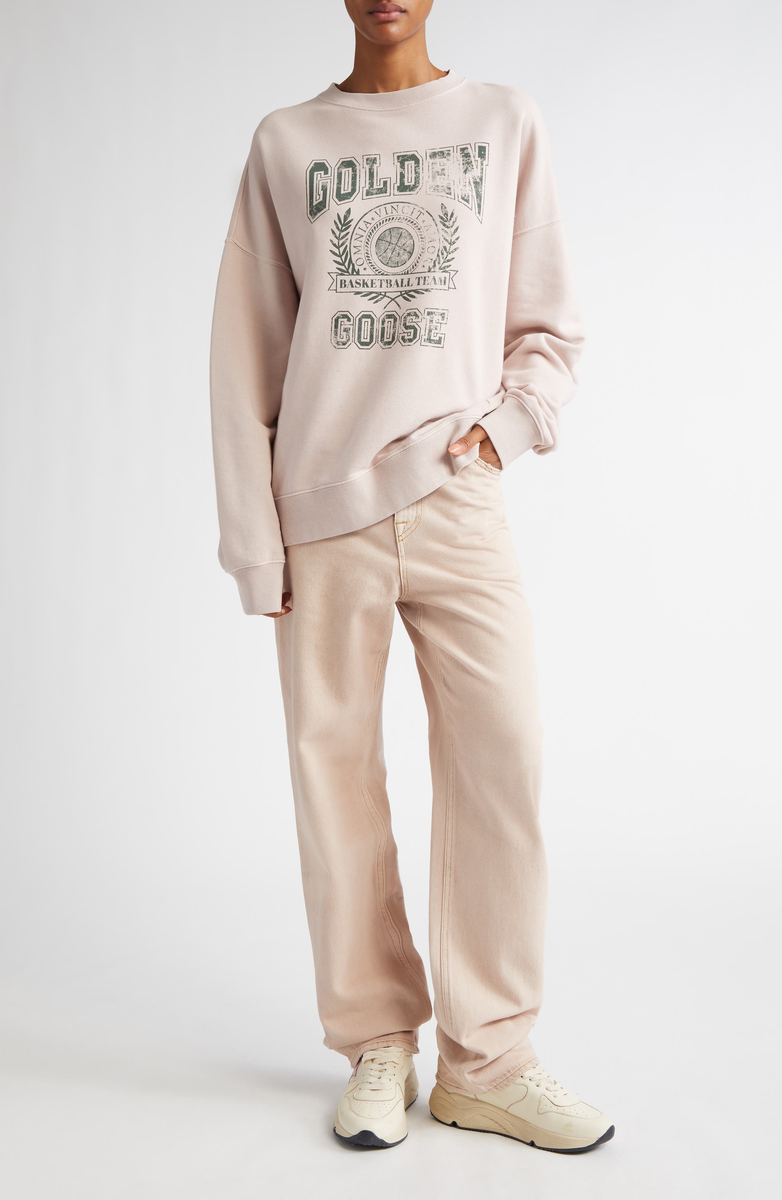 Golden Goose Journey Marble Dyed Relaxed Fit Jeans in Shadow Gray at Nordstrom - 2